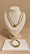 Aurelle Set Gold: Necklace + Bracelet