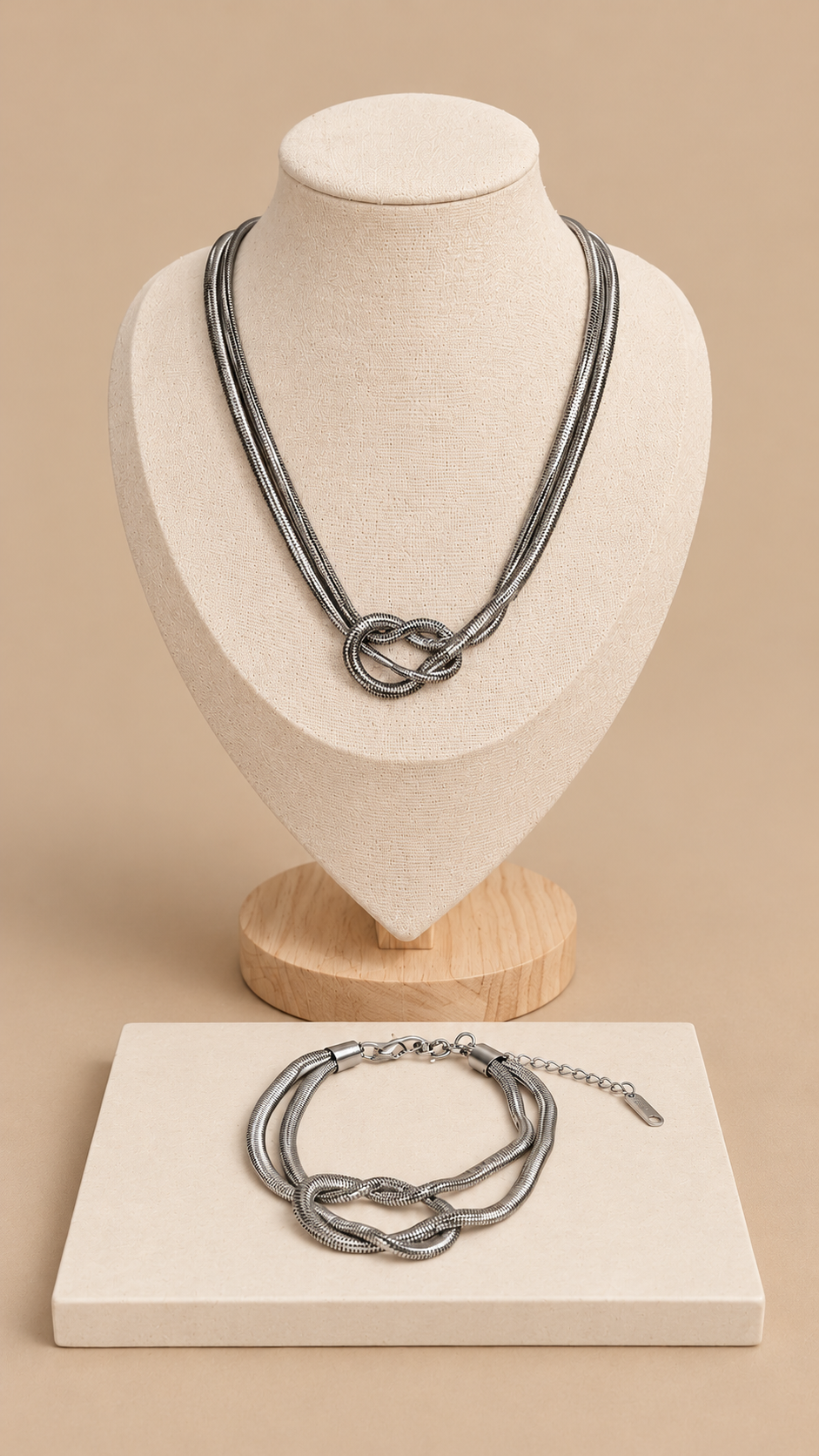 Aurelle Set Gold: Necklace + Bracelet
