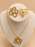 Bloom Set: Necklace + Stud Earrings